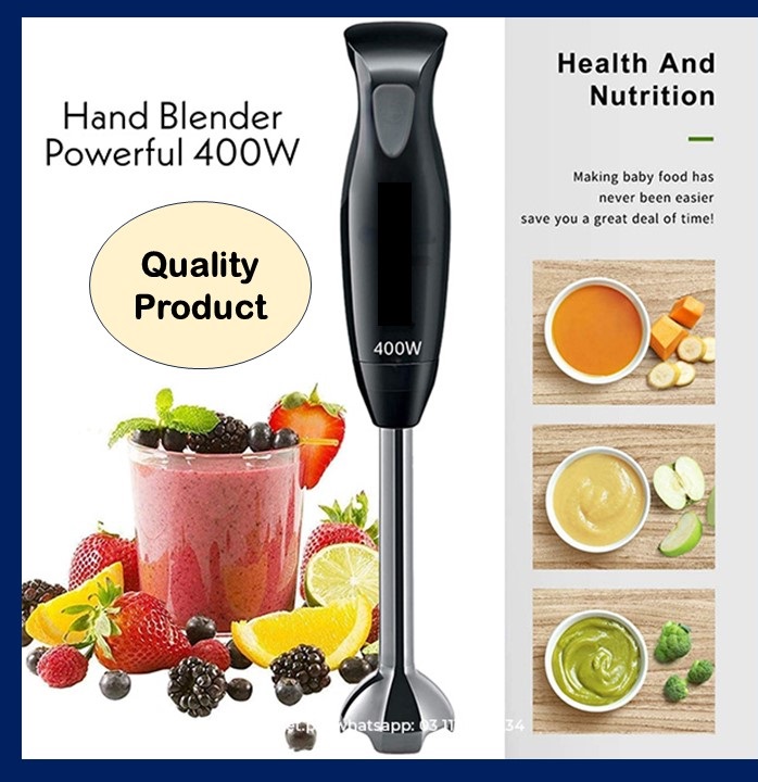 Hand Blender Mixer 800W Chopper Mixer Bowl Egg Whisk & Beaker - Coffee Beater - Egg Beater Machine For cake - Meat Chopper | Stainless Steel Hand Blender with 4 Blades | 2 Speed Levels | Ice Crushing, Smoothies, Powerful & Durable Home & Kitchen Appliance